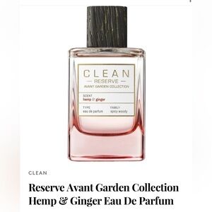 Clean Reserve Avant Garden Eau de Parfum hemp & ginger 3.4 oz